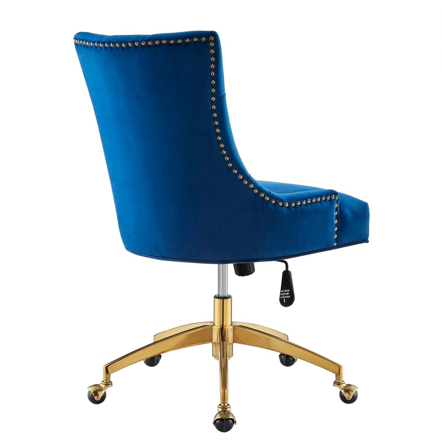 Regent Tufted Performance Velvet Office Chair Gold Navy EEI-4571-GLD-NAV