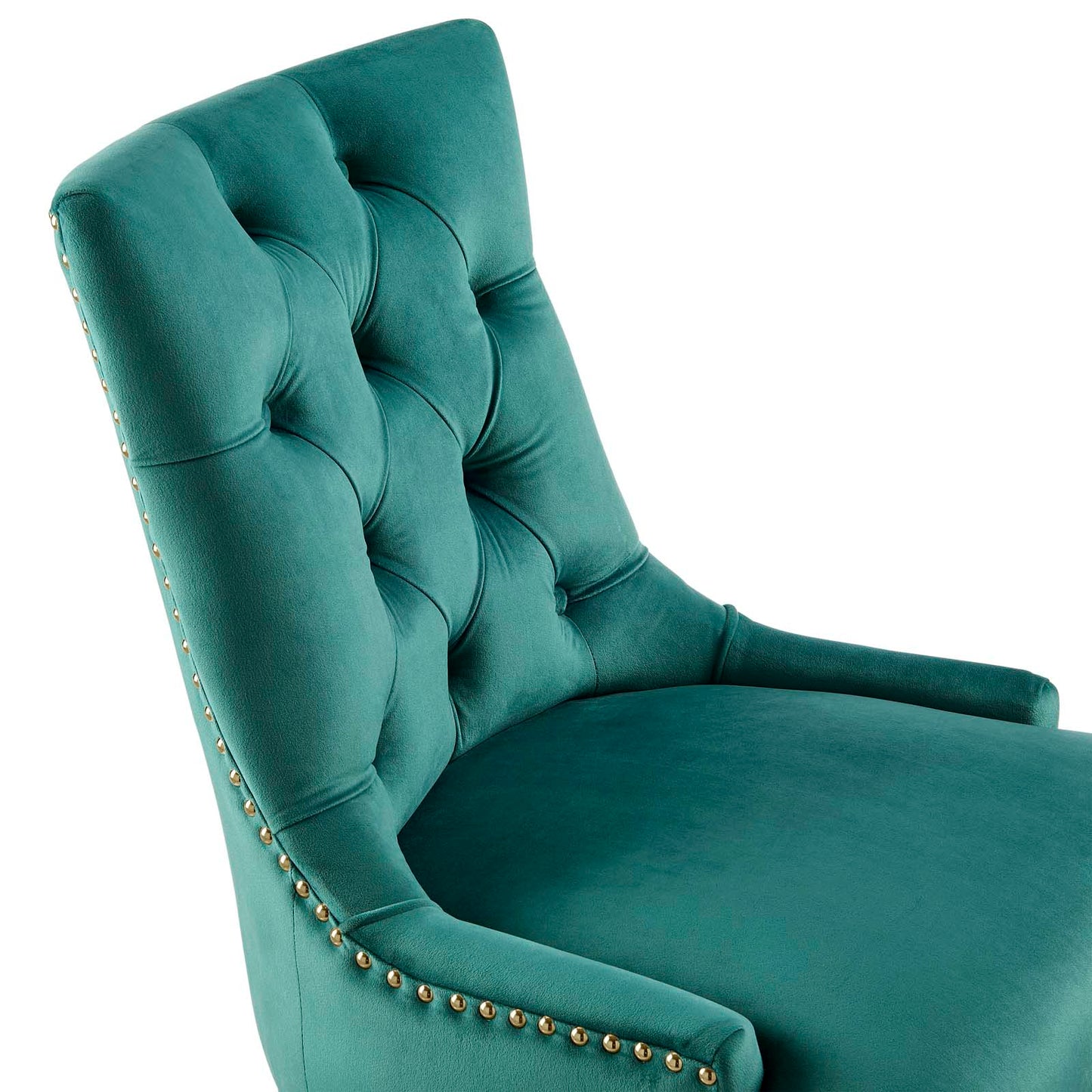 Regent Tufted Performance Velvet Office Chair Gold Teal EEI-4571-GLD-TEA