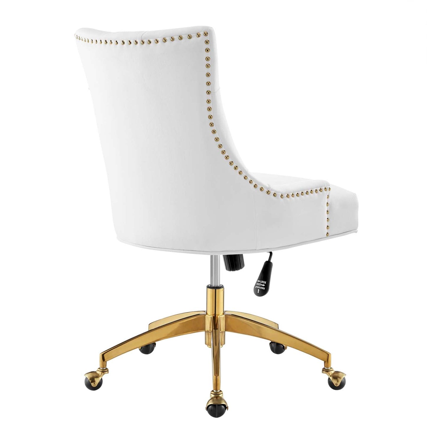 Regent Tufted Performance Velvet Office Chair Gold White EEI-4571-GLD-WHI