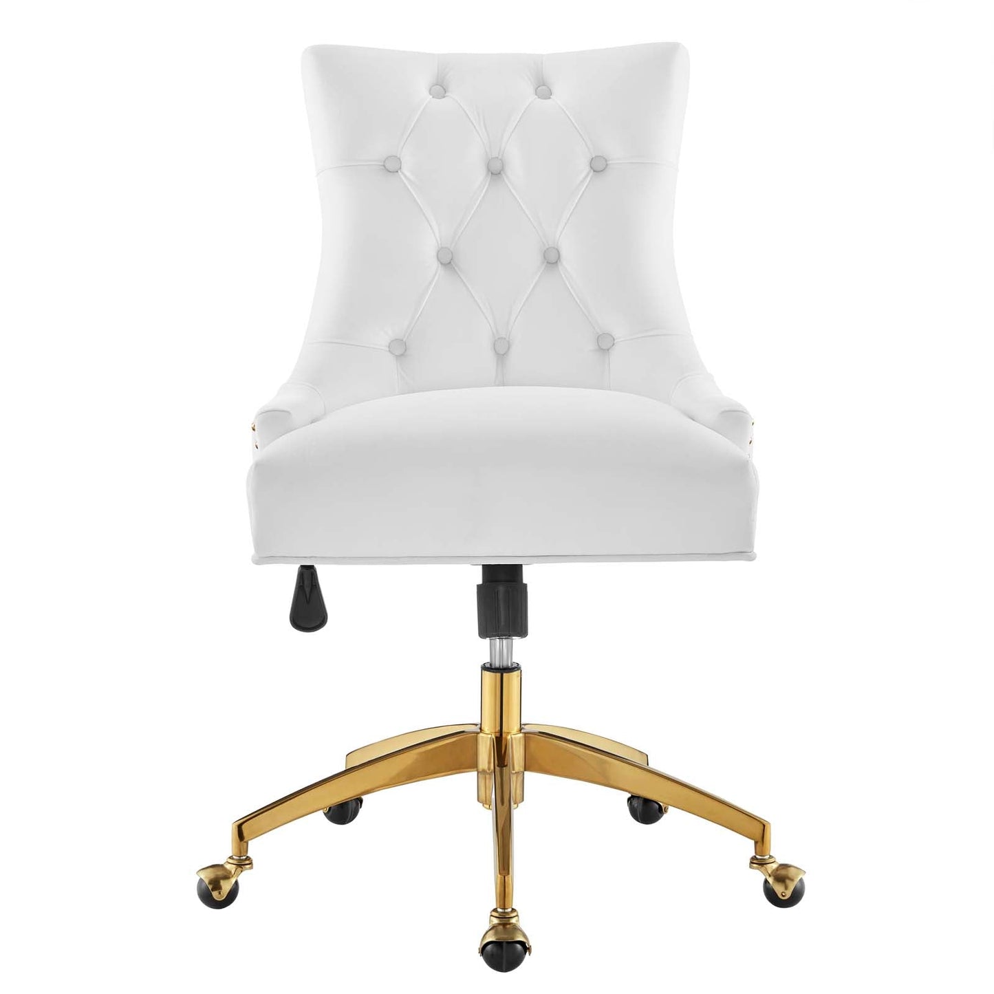 Regent Tufted Performance Velvet Office Chair Gold White EEI-4571-GLD-WHI