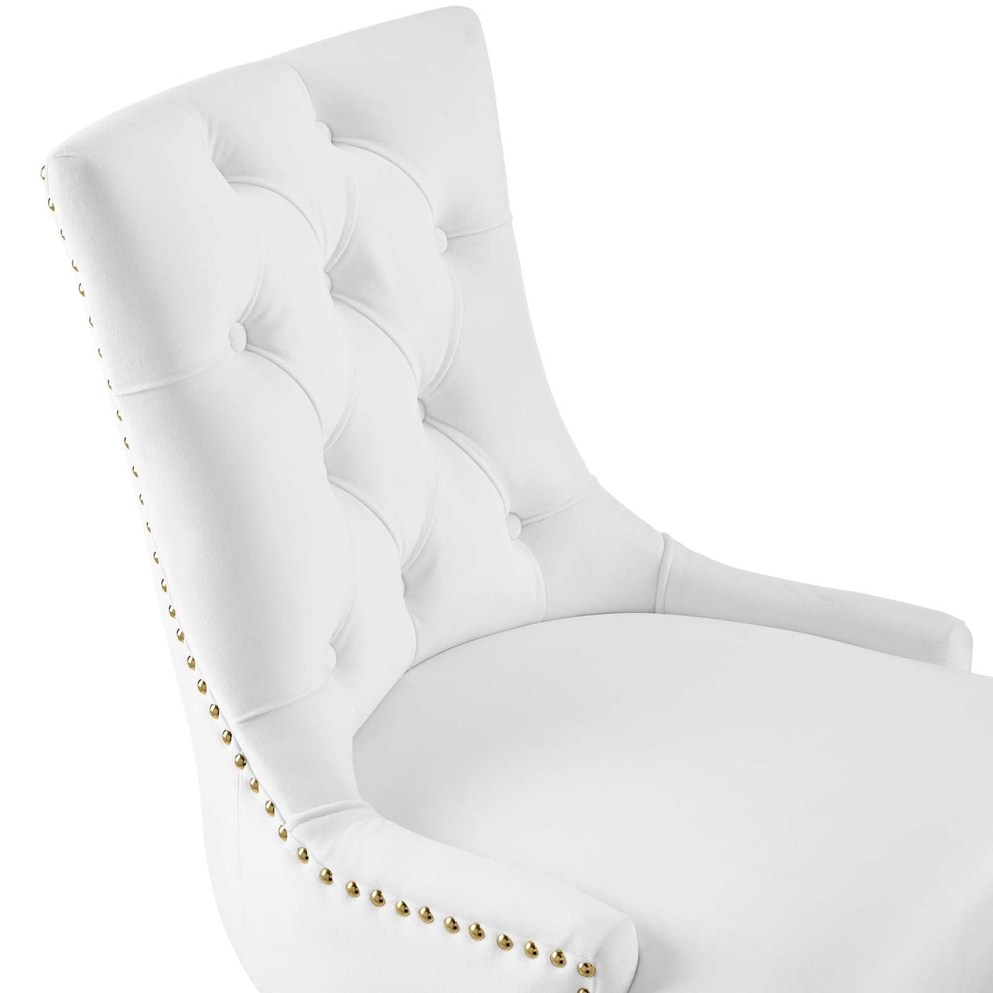 Regent Tufted Performance Velvet Office Chair Gold White EEI-4571-GLD-WHI