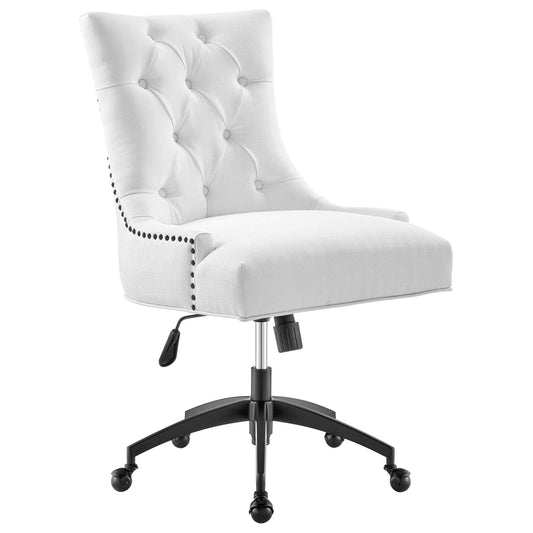 Regent Tufted Fabric Office Chair Black White EEI-4572-BLK-WHI