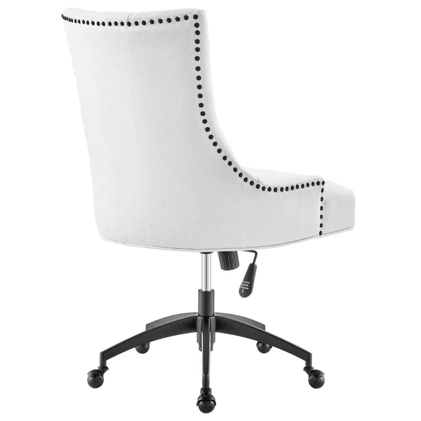 Regent Tufted Fabric Office Chair Black White EEI-4572-BLK-WHI