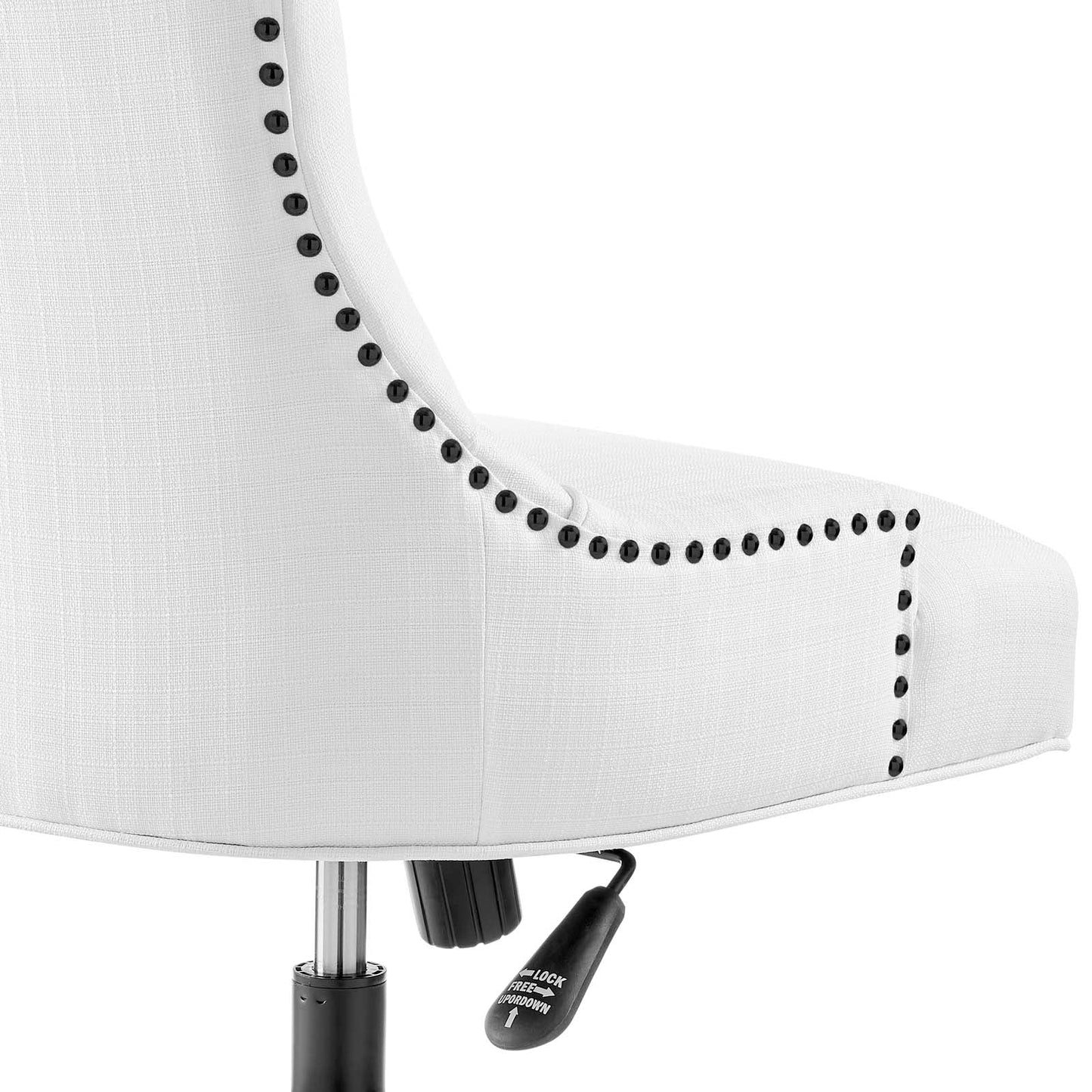 Regent Tufted Fabric Office Chair Black White EEI-4572-BLK-WHI