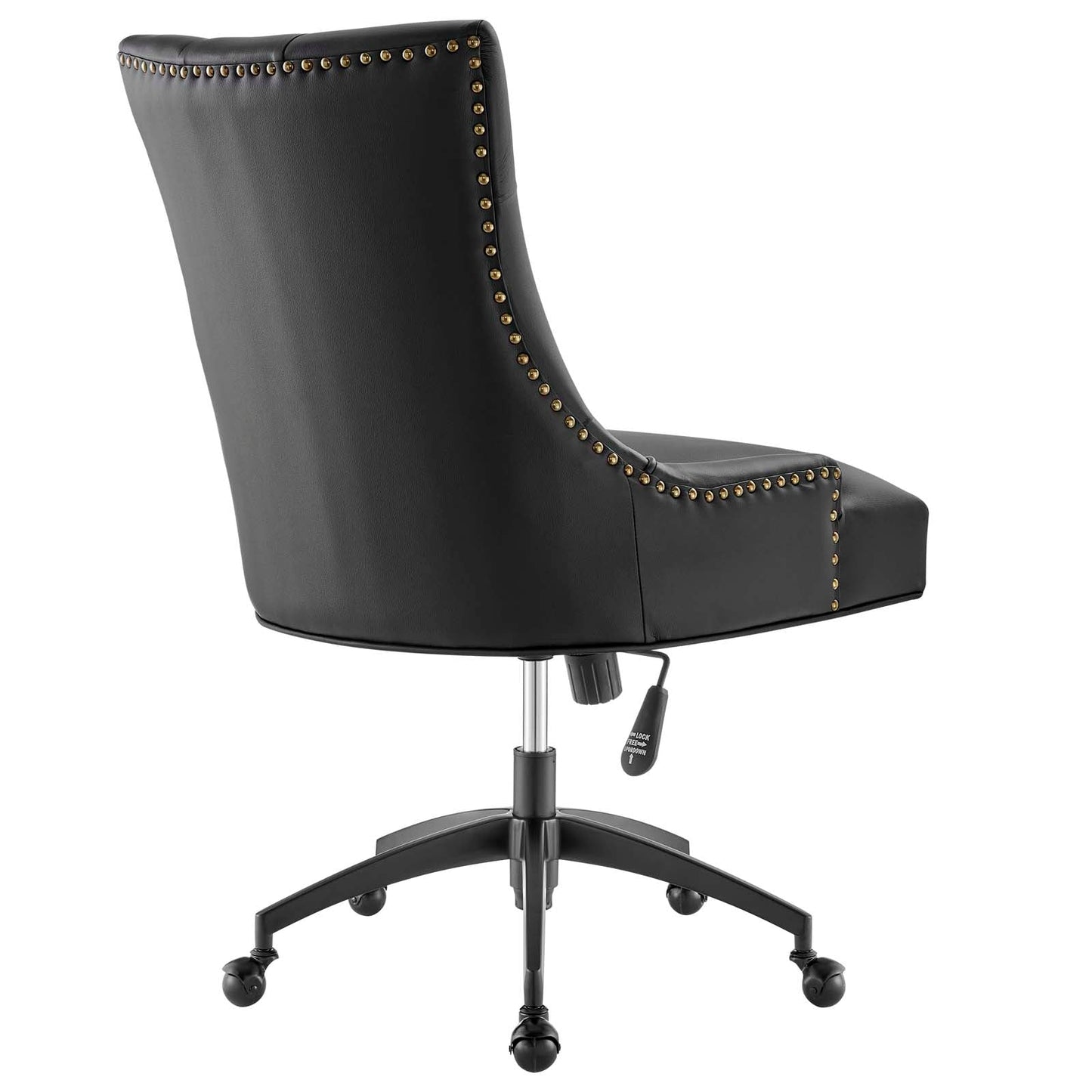 Regent Tufted Vegan Leather Office Chair Black Black EEI-4573-BLK-BLK