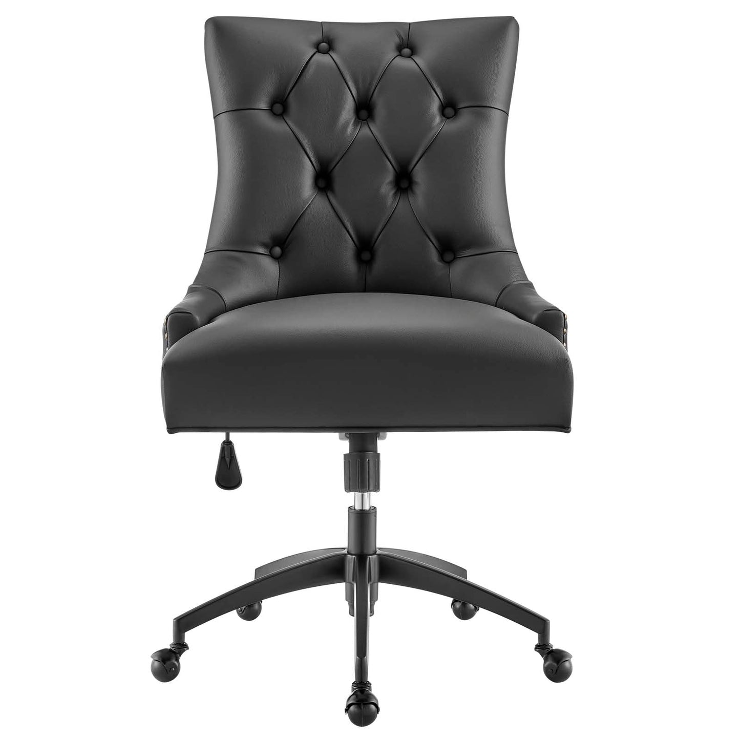 Regent Tufted Vegan Leather Office Chair Black Black EEI-4573-BLK-BLK