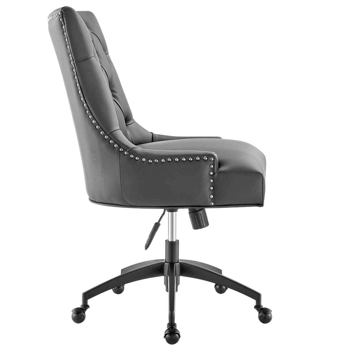 Regent Tufted Vegan Leather Office Chair Black Gray EEI-4573-BLK-GRY