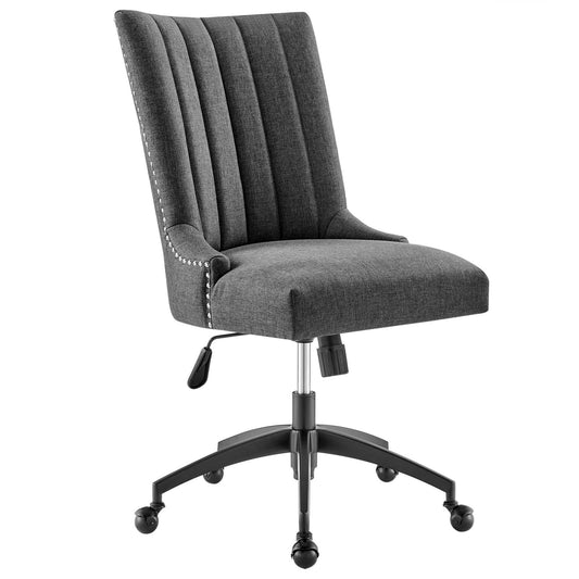 Empower Channel Tufted Fabric Office Chair Black Gray EEI-4576-BLK-GRY