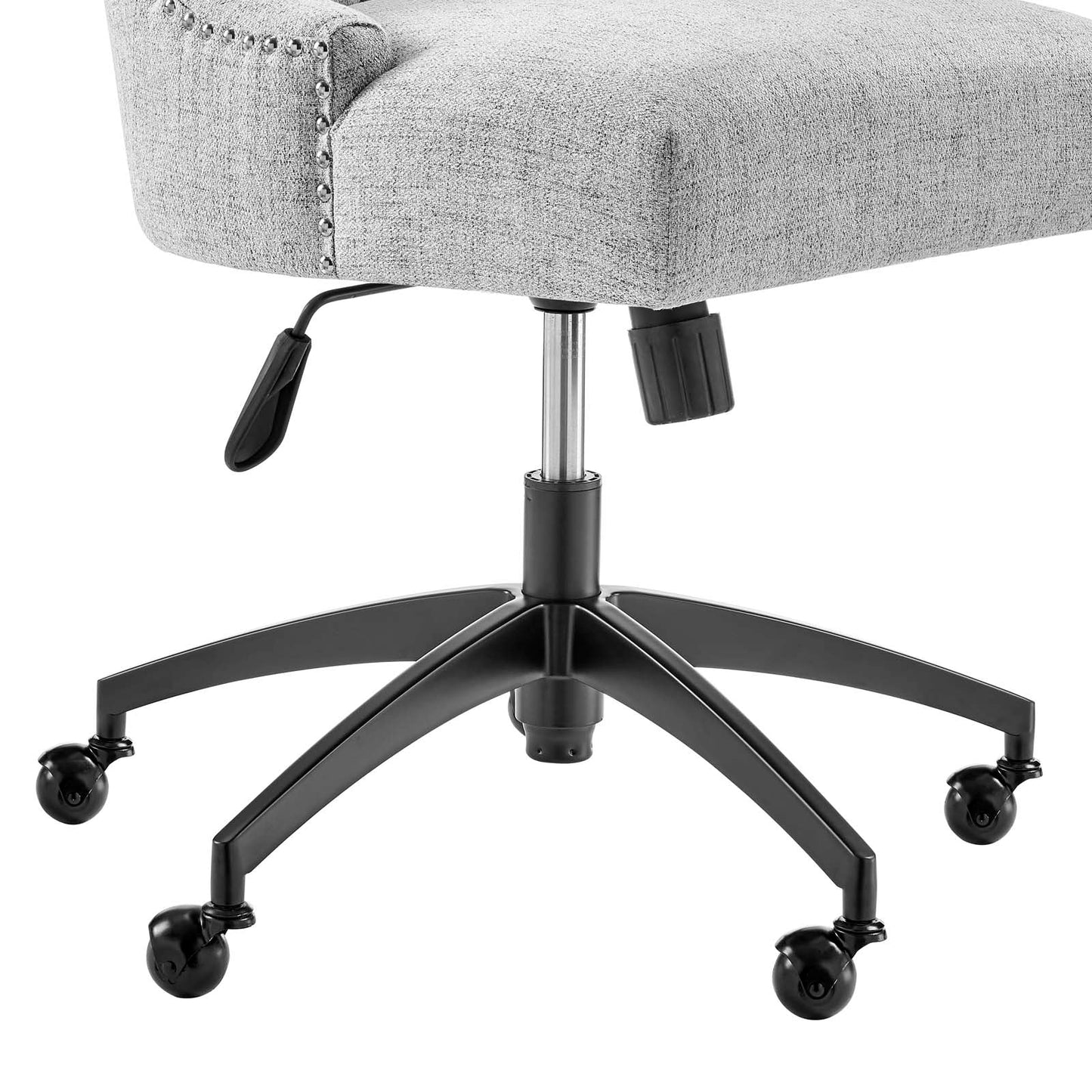 Empower Channel Tufted Fabric Office Chair Black Light Gray EEI-4576-BLK-LGR