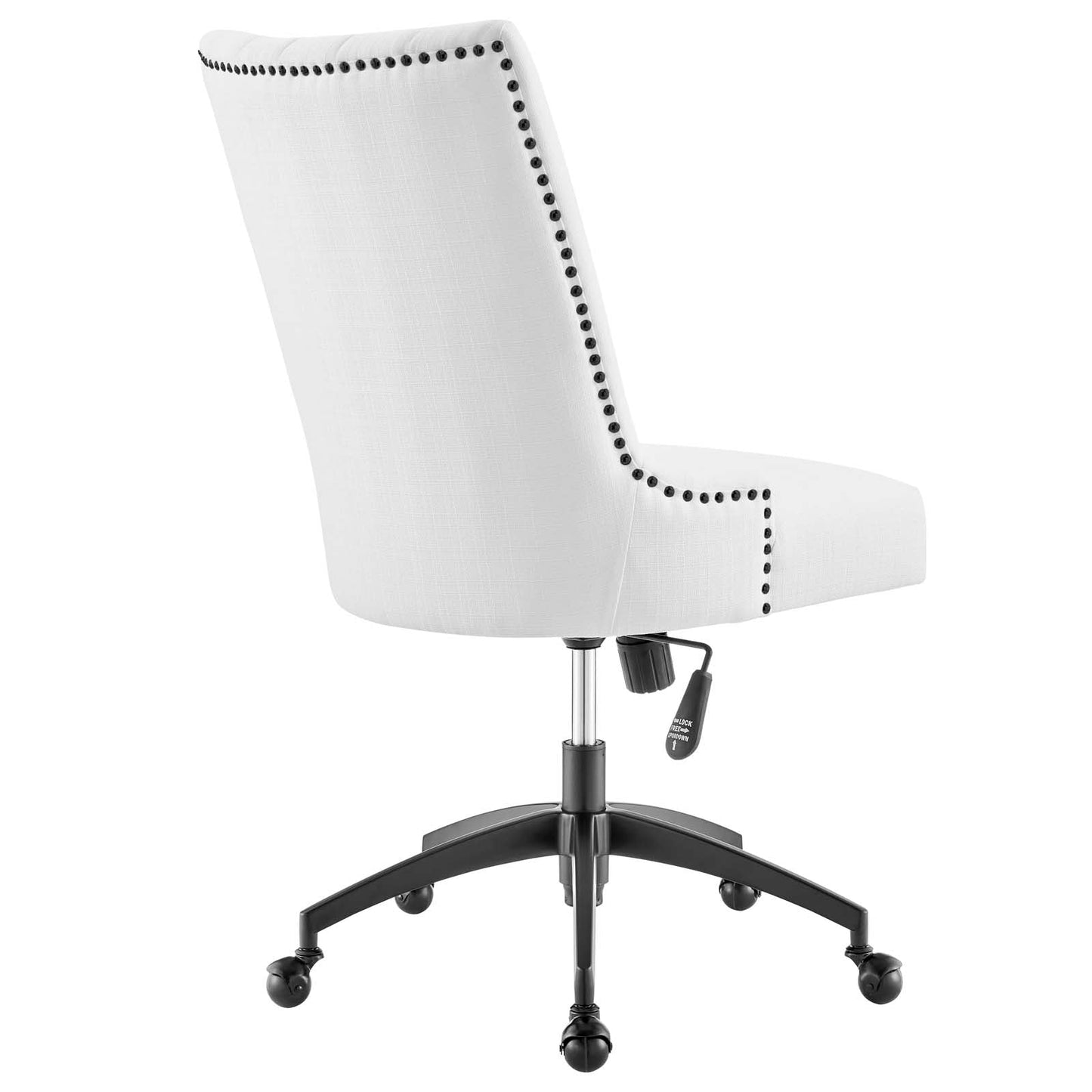 Empower Channel Tufted Fabric Office Chair Black White EEI-4576-BLK-WHI