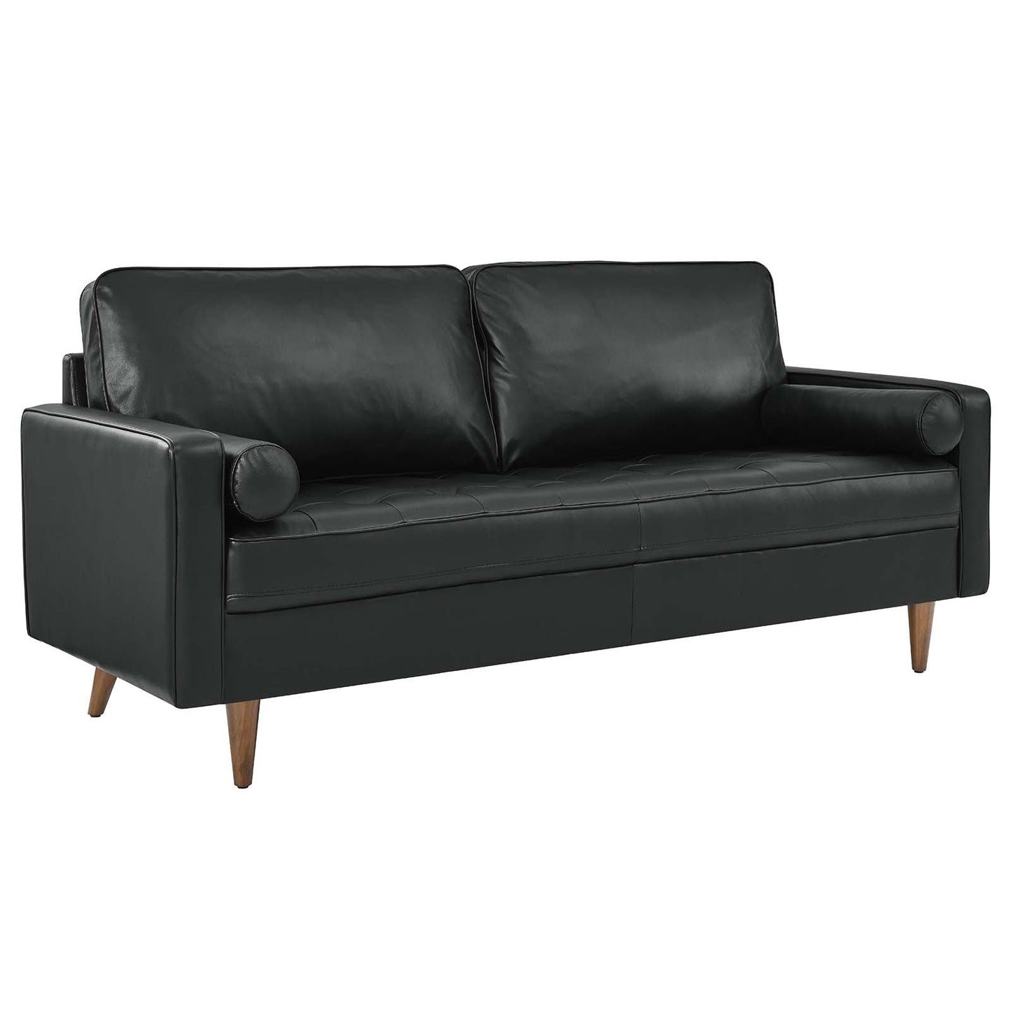 Valour Leather Sofa Black EEI-4633-BLK