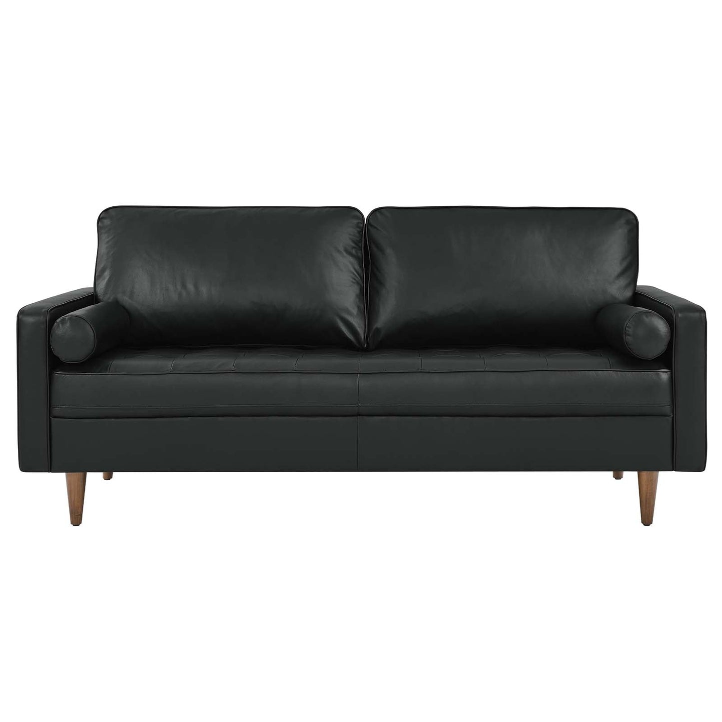 Valour Leather Sofa Black EEI-4633-BLK