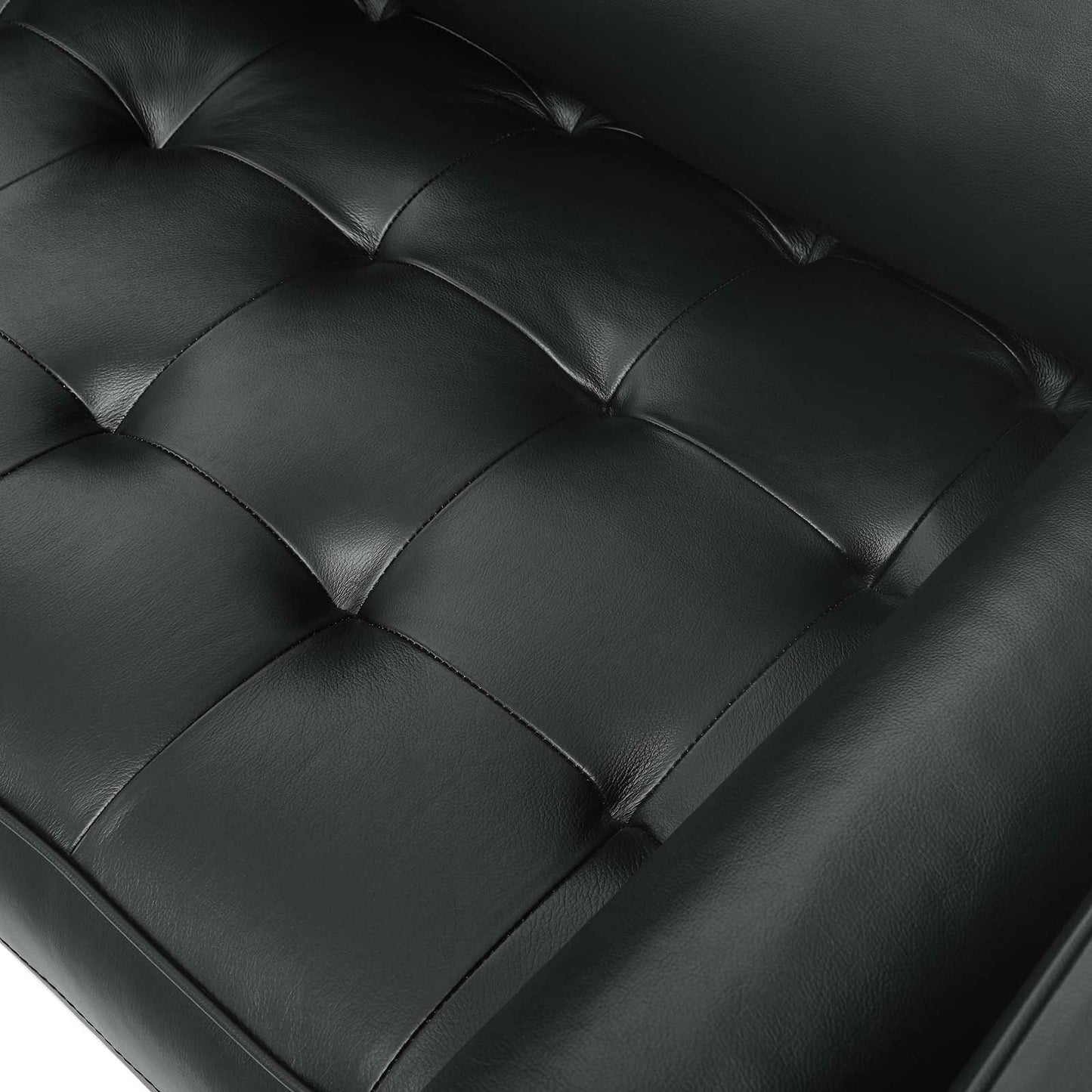 Valour Leather Sofa Black EEI-4633-BLK