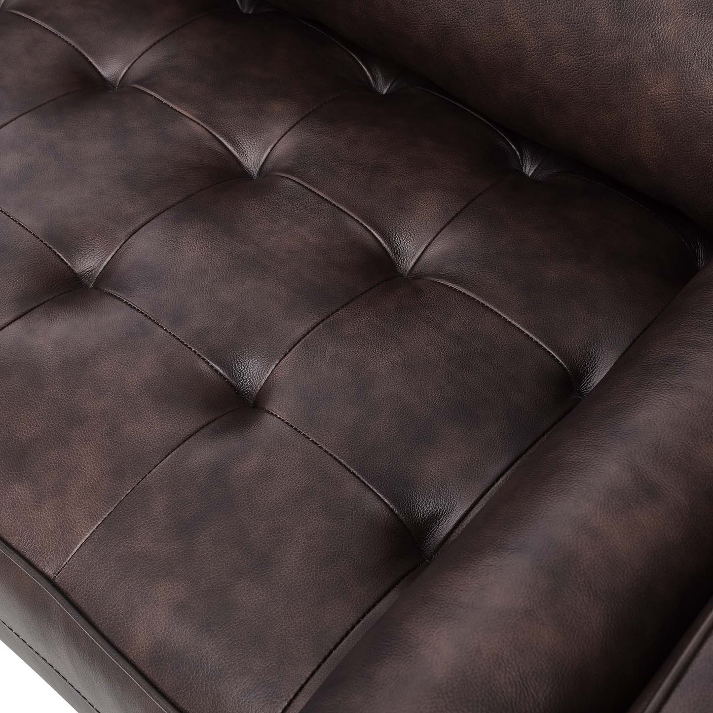 Valour Leather Sofa Brown EEI-4633-BRN