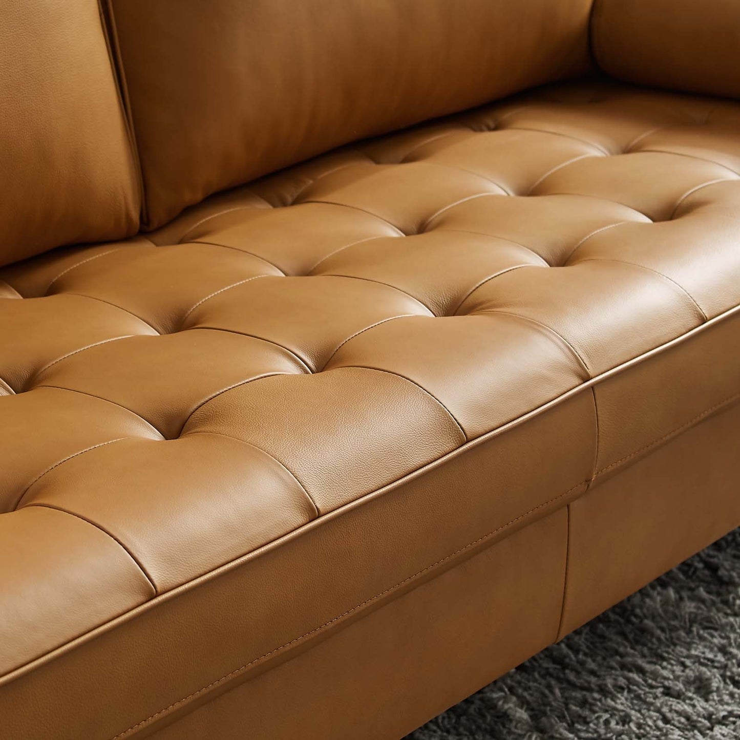 Valour Leather Sofa Tan EEI-4633-TAN