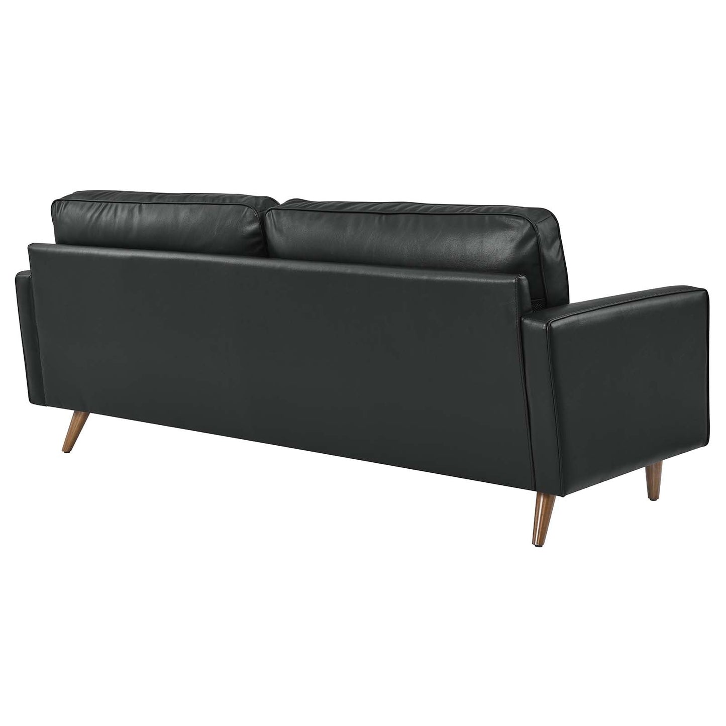 Valour 81" Leather Sofa Black EEI-4634-BLK