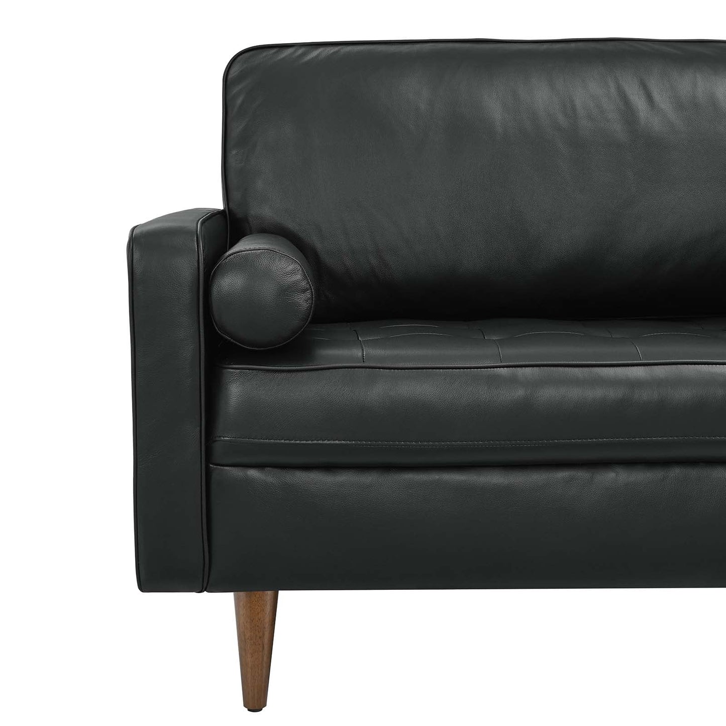 Valour 81" Leather Sofa Black EEI-4634-BLK