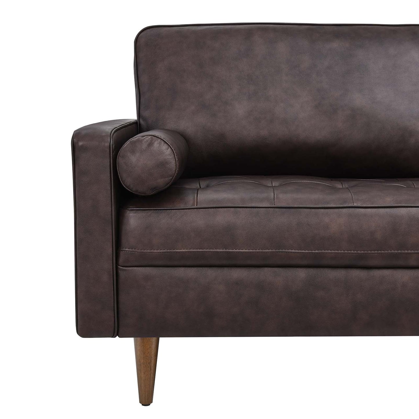 Valour 81" Leather Sofa Brown EEI-4634-BRN