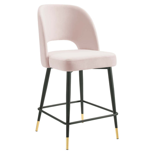 Rouse Performance Velvet Counter Stool Pink EEI-4643-PNK