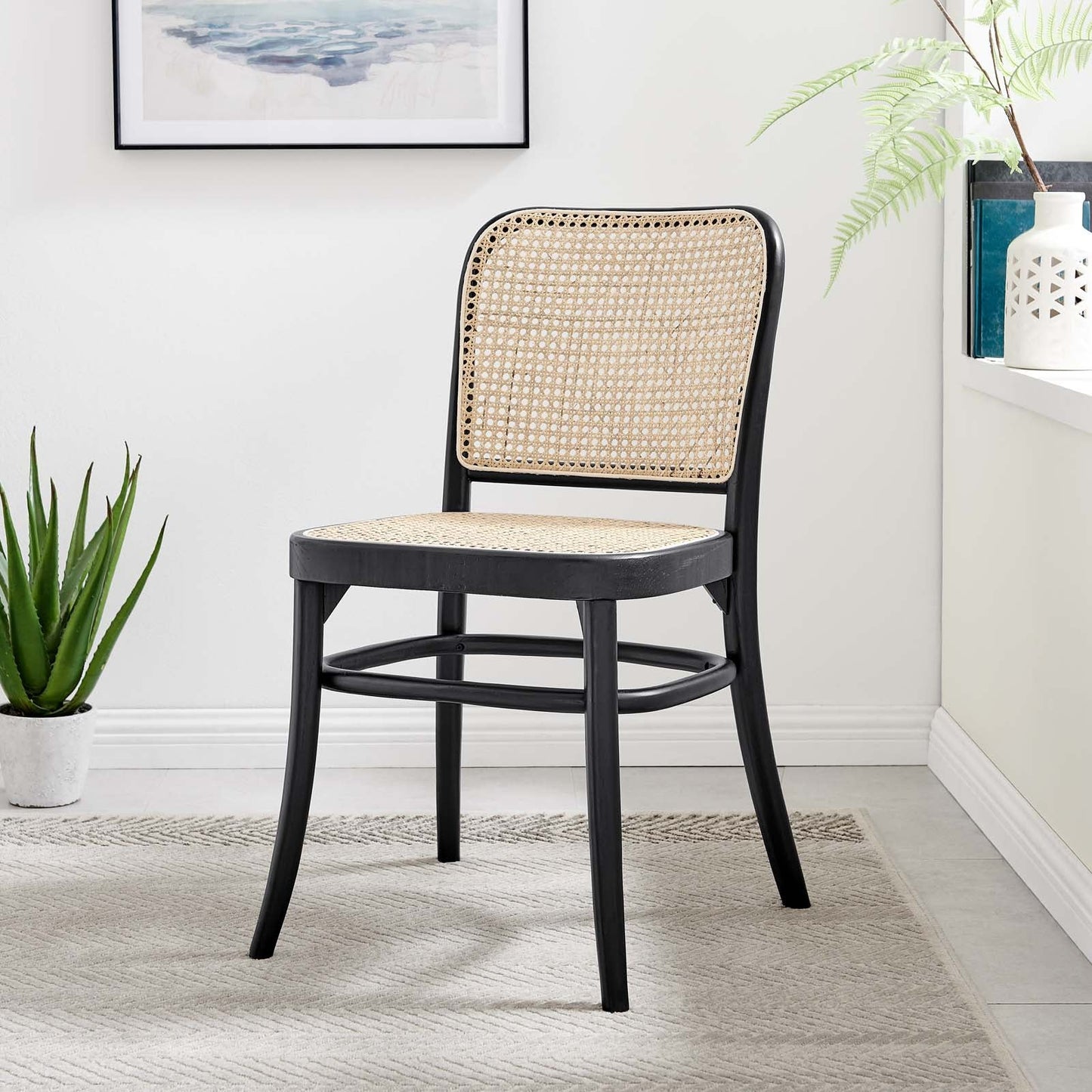 Winona Wood Dining Side Chair Black EEI-4646-BLK