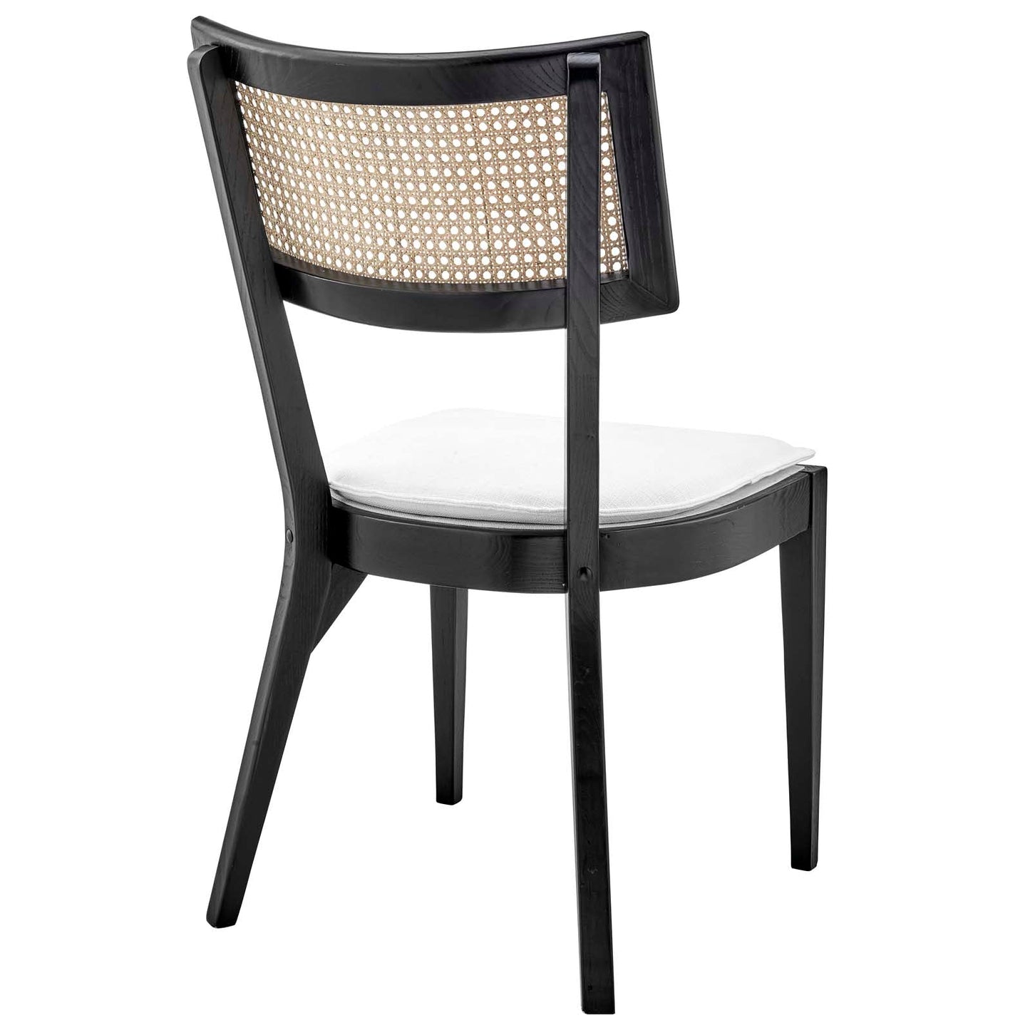 Caledonia Wood Dining Chair Black White EEI-4648-BLK-WHI