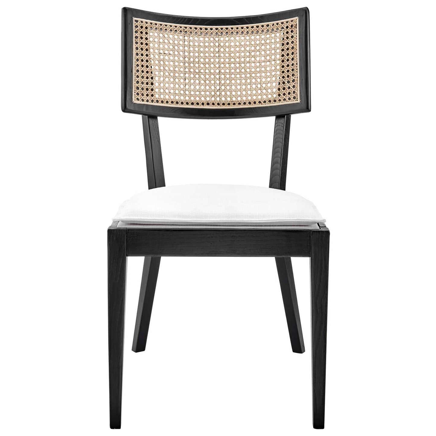 Caledonia Wood Dining Chair Black White EEI-4648-BLK-WHI