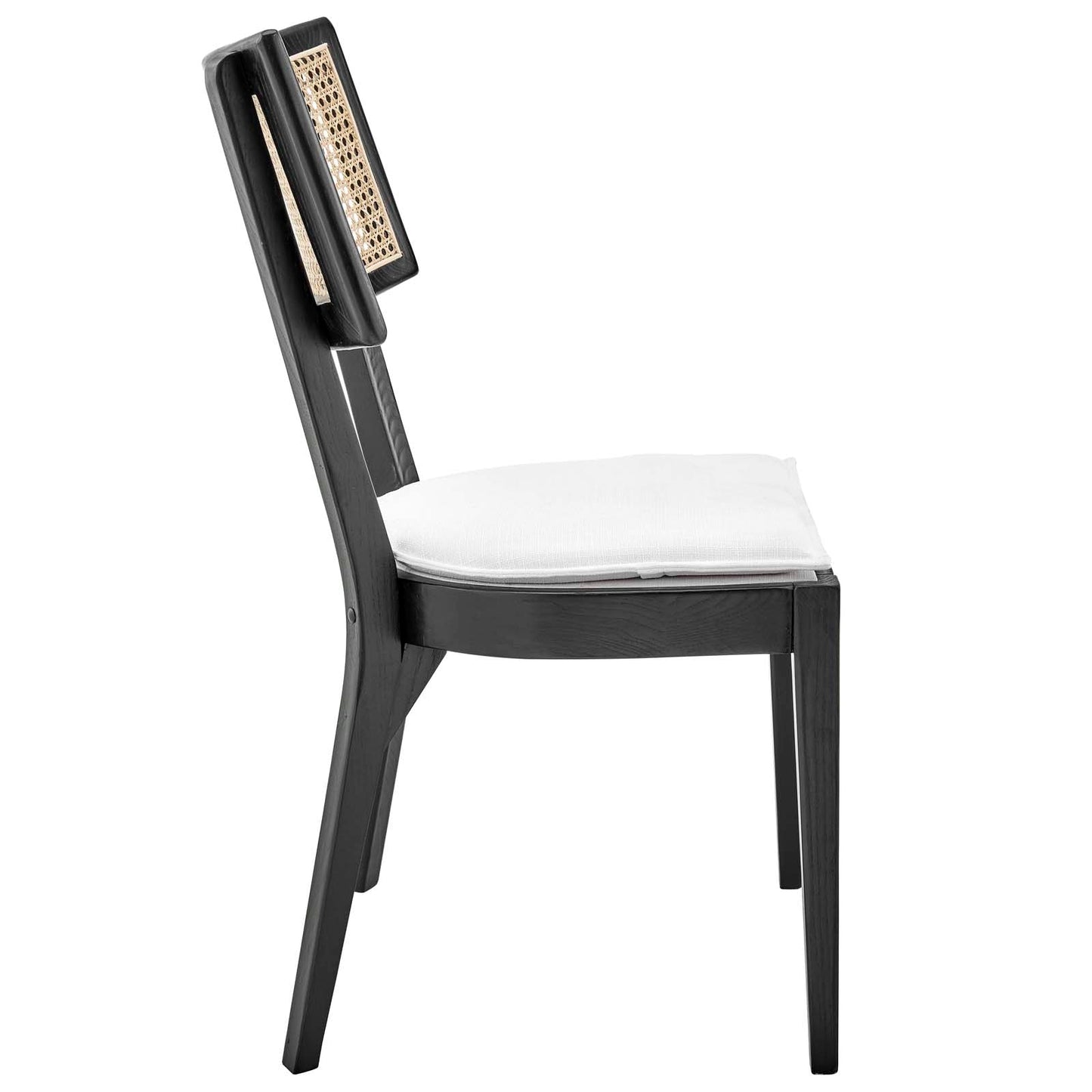 Caledonia Wood Dining Chair Black White EEI-4648-BLK-WHI