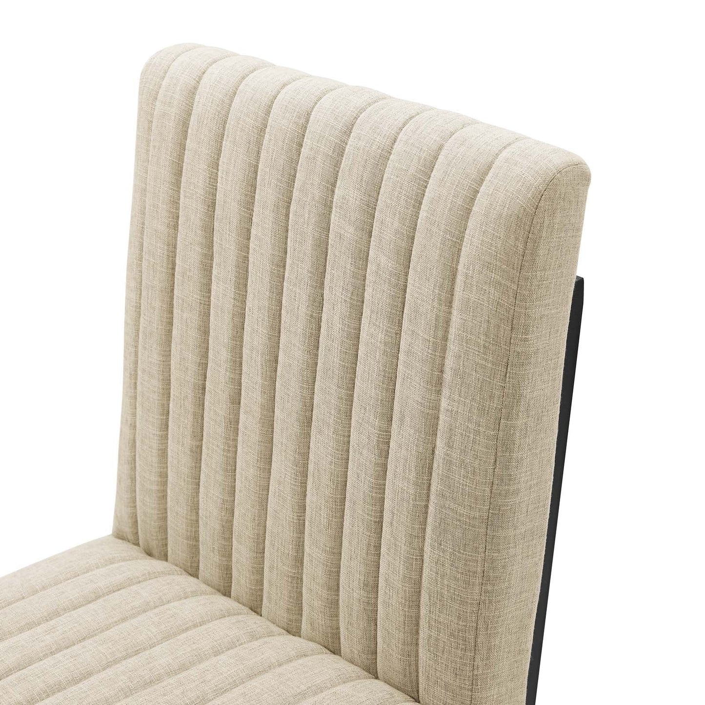 Indulge Channel Tufted Fabric Dining Chair Beige EEI-4652-BEI