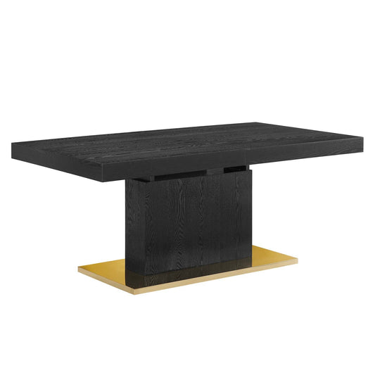 Vector Expandable Dining Table Black Gold EEI-4660-BLK-GLD