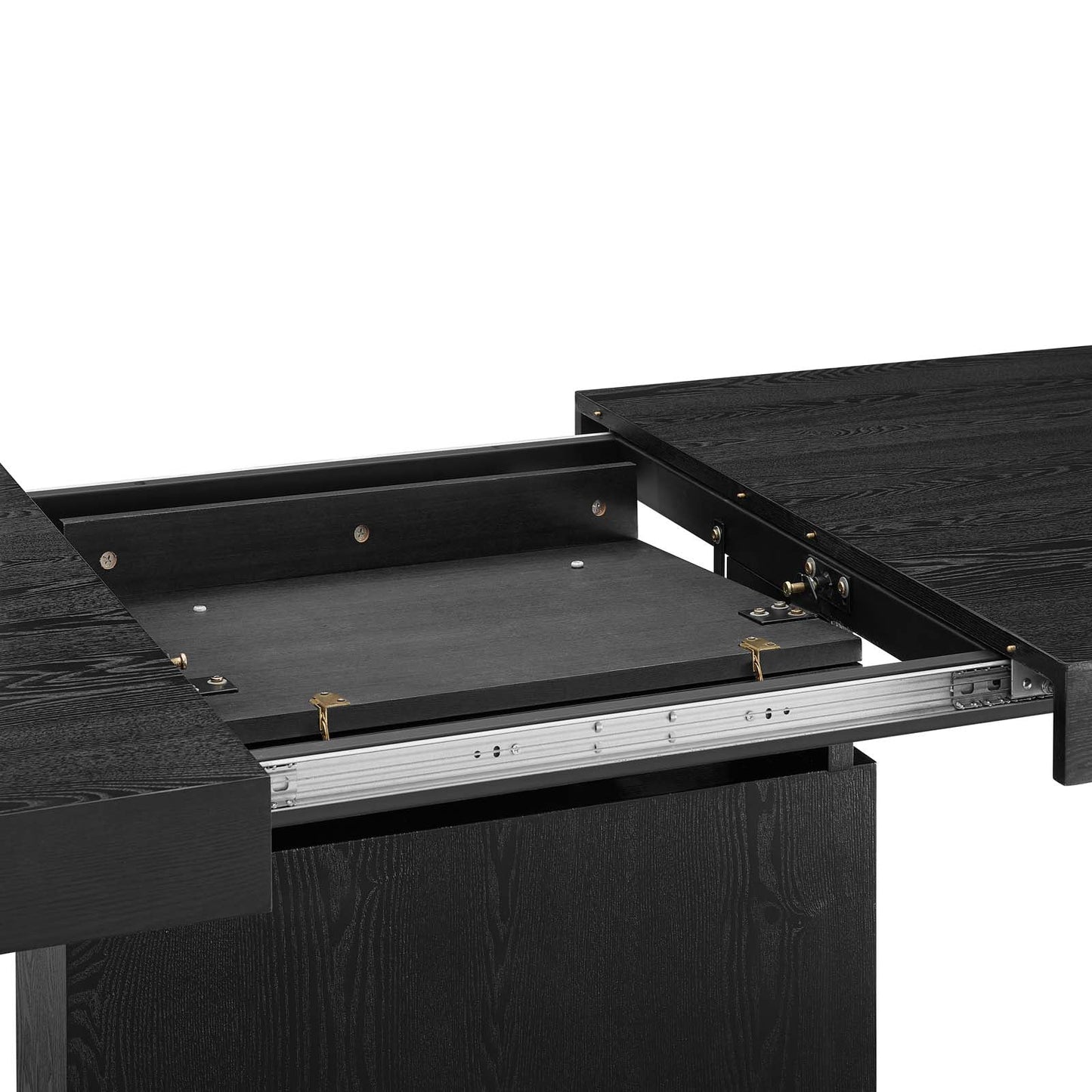 Vector Expandable Dining Table Black Gold EEI-4660-BLK-GLD