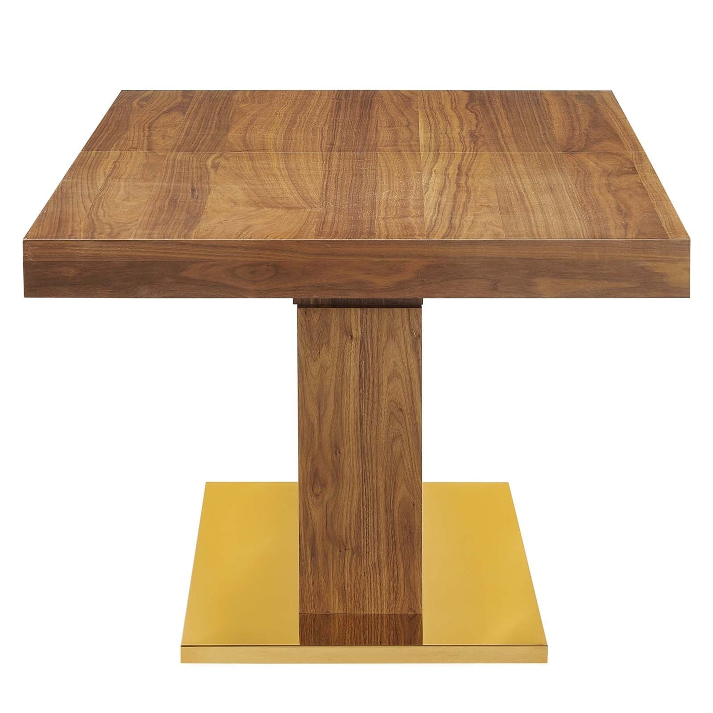 Vector Expandable Dining Table Walnut Gold EEI-4660-WAL-GLD