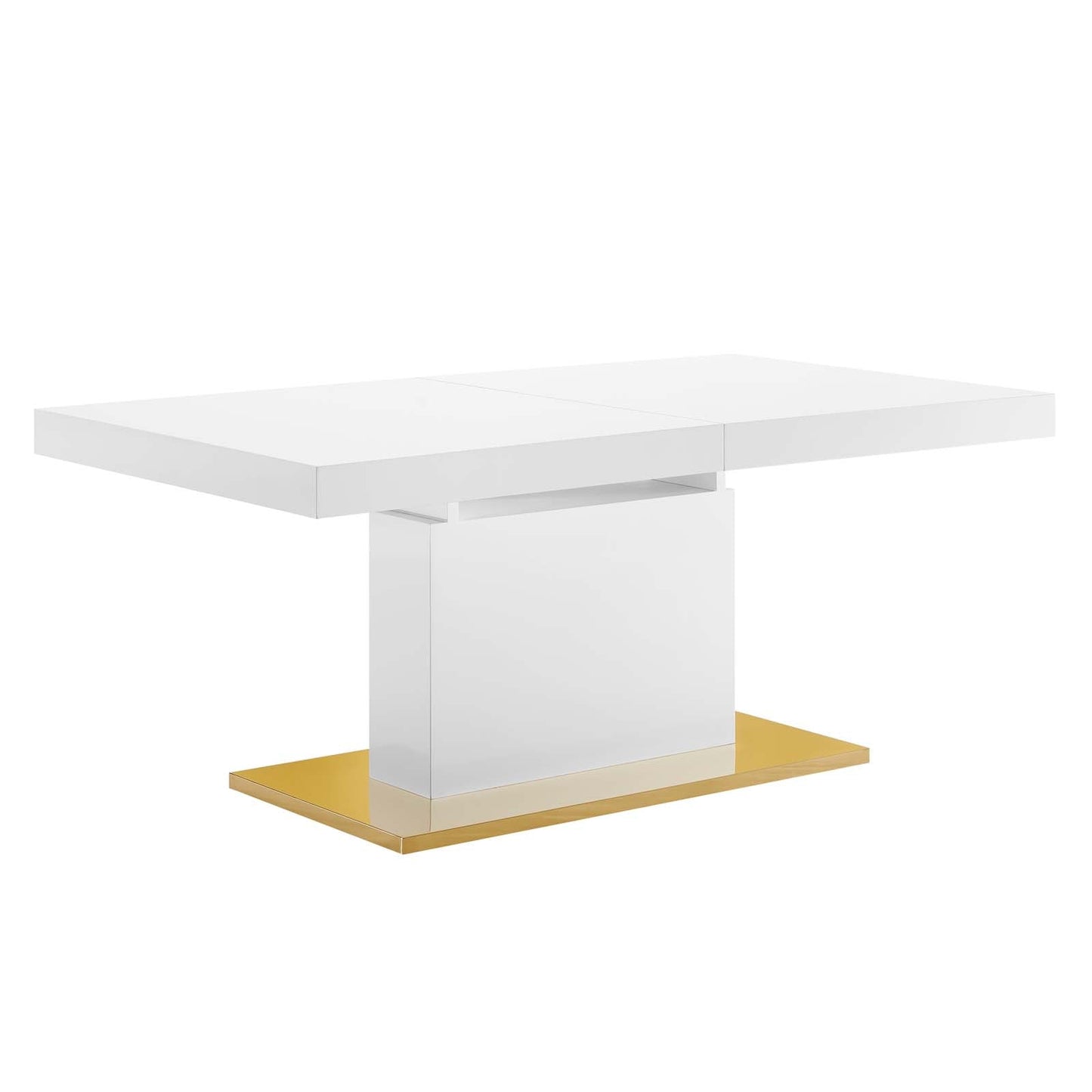 Vector Expandable Dining Table White Gold EEI-4660-WHI-GLD