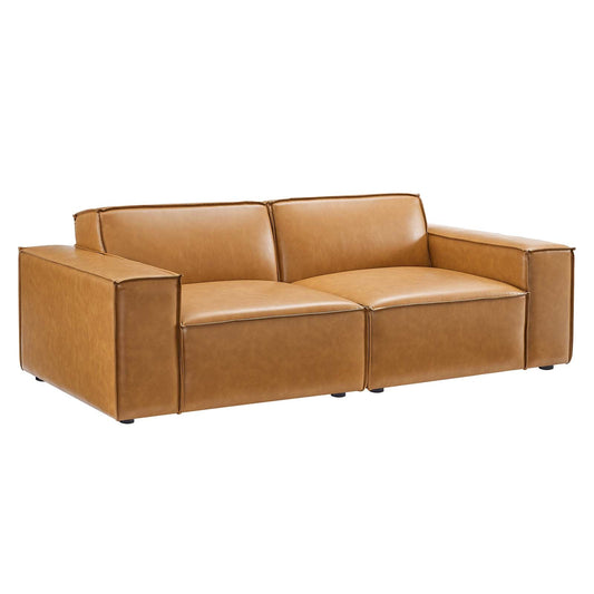 Restore Vegan Leather Loveseat Tan EEI-4707-TAN