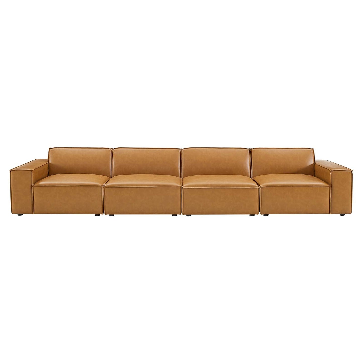 Restore Vegan Leather 4-Piece Sofa Tan EEI-4710-TAN