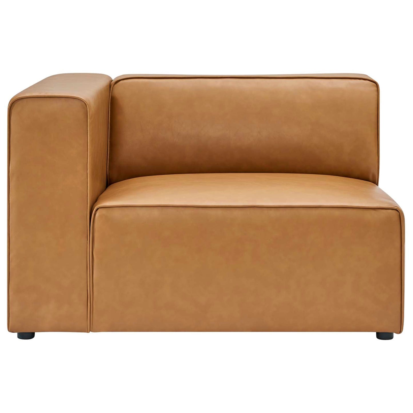 Mingle Vegan Leather 2-Piece Sectional Sofa Loveseat Tan EEI-4788-TAN