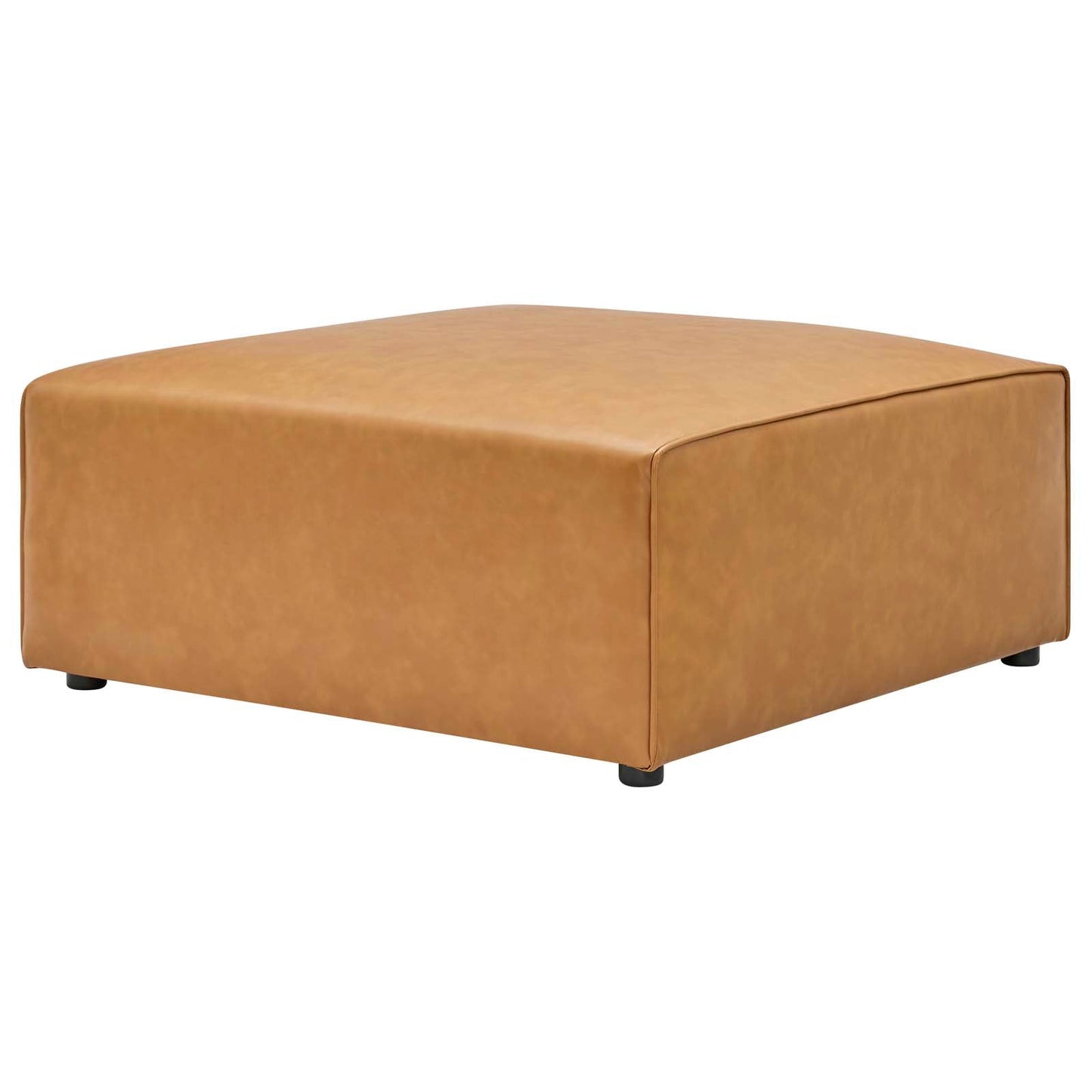 Mingle Vegan Leather Sofa and Ottoman Set Tan EEI-4790-TAN