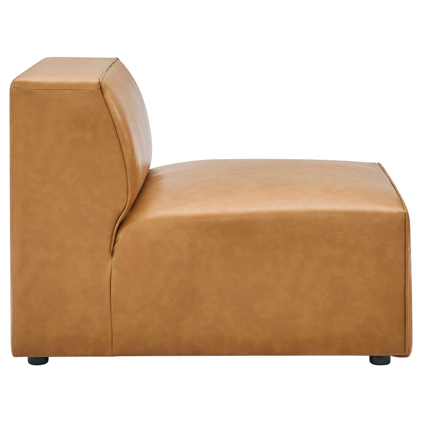 Mingle Vegan Leather Sofa and Ottoman Set Tan EEI-4790-TAN