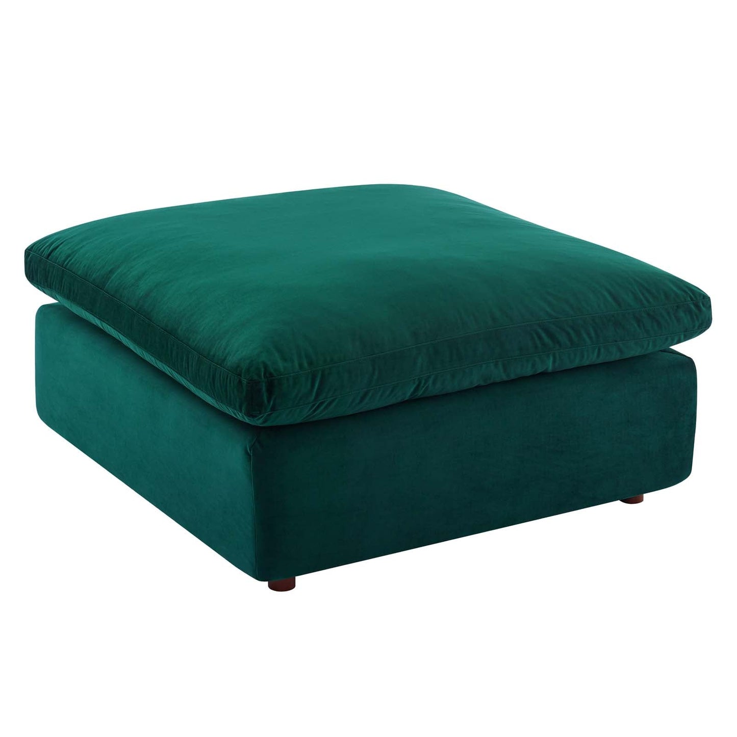 Commix Down Filled Overstuffed Performance Velvet 4-Piece Sectional Sofa Green EEI-4818-GRN