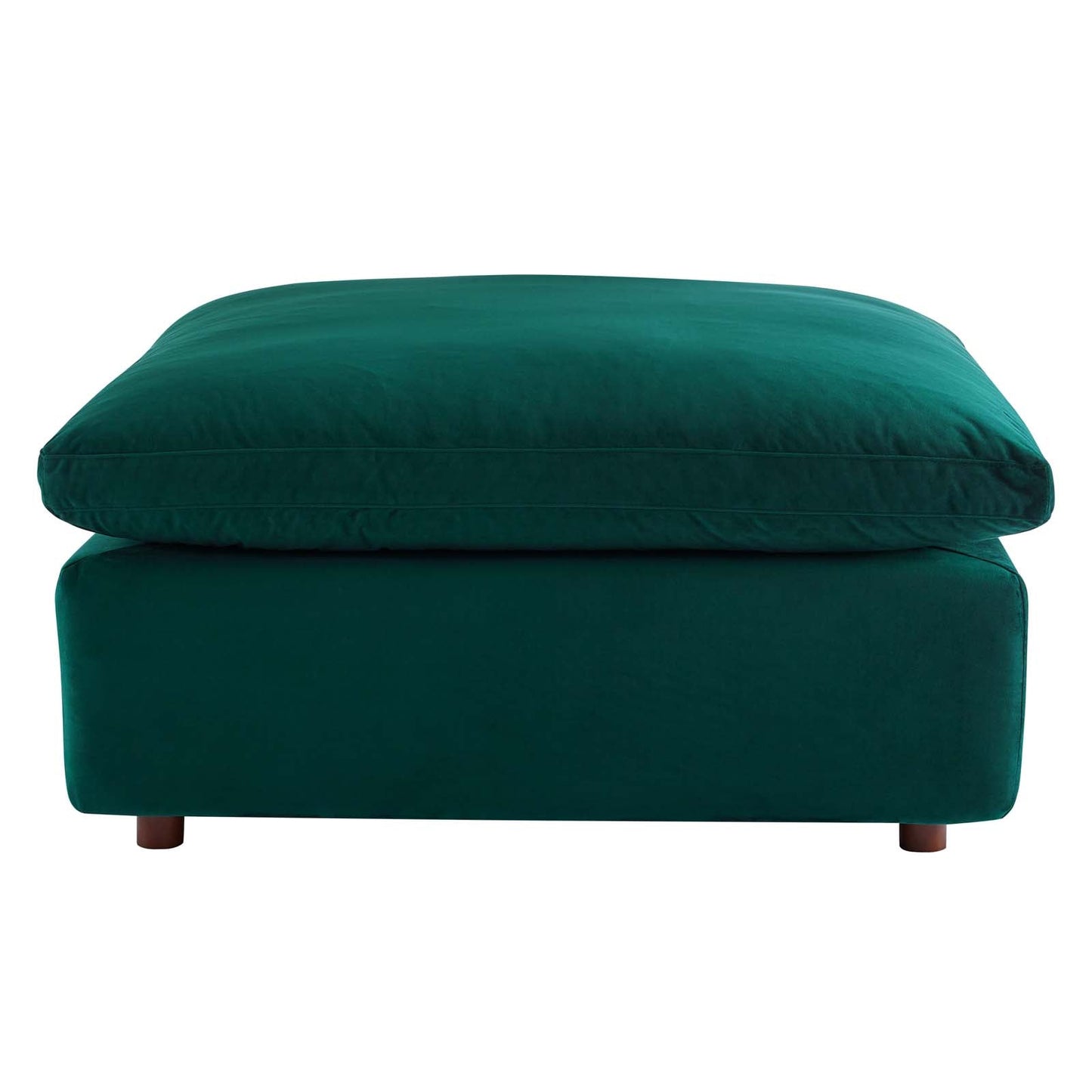 Commix Down Filled Overstuffed Performance Velvet 4-Piece Sectional Sofa Green EEI-4818-GRN