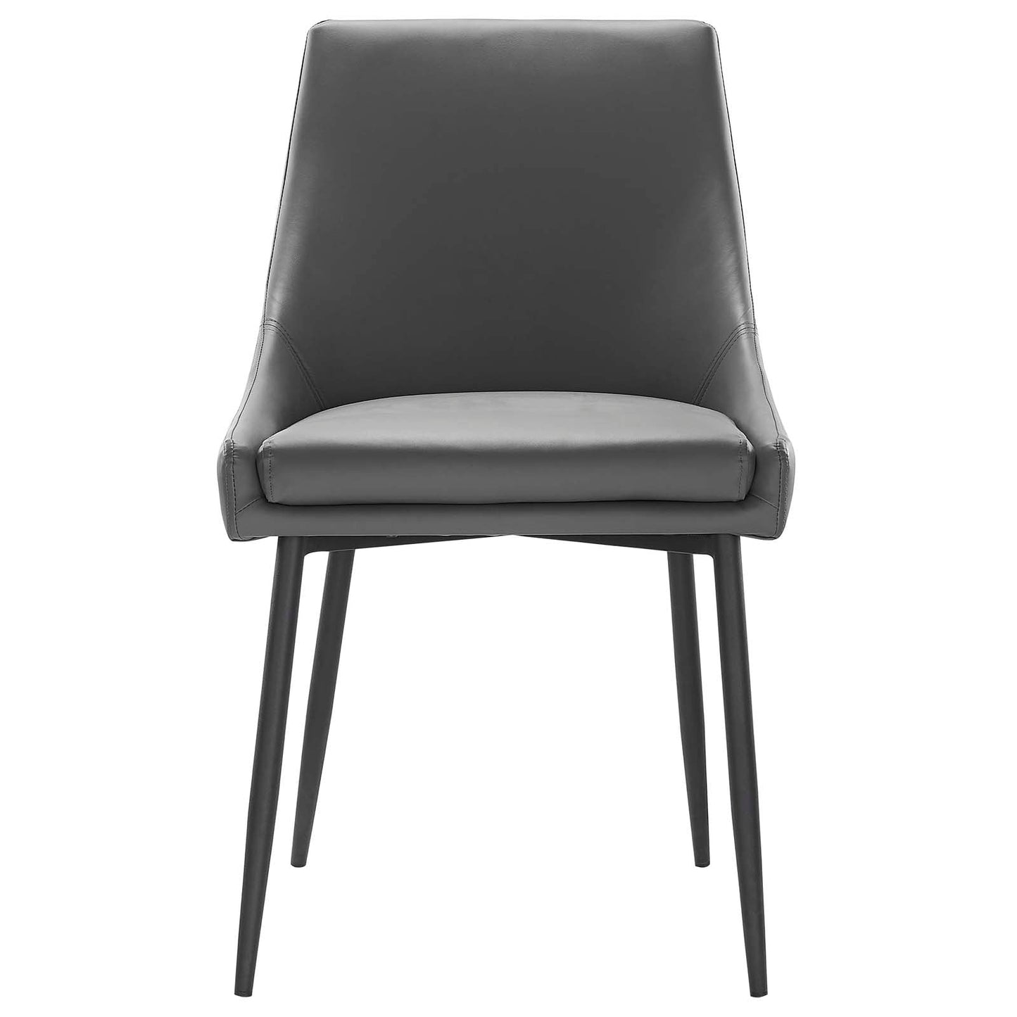 Viscount Vegan Leather Dining Chairs - Set of 2 Black Gray EEI-4827-BLK-GRY