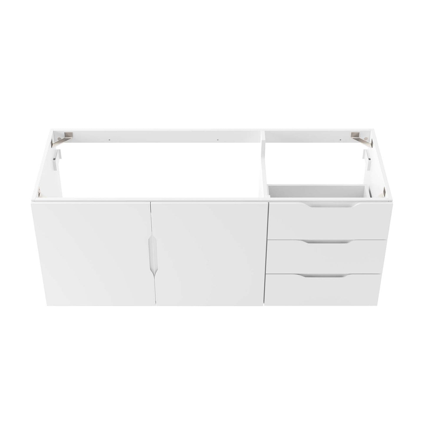 Vitality 48" Double or Single Sink Compatible (Not Included) Bathroom Vanity Cabinet White EEI-4895-WHI