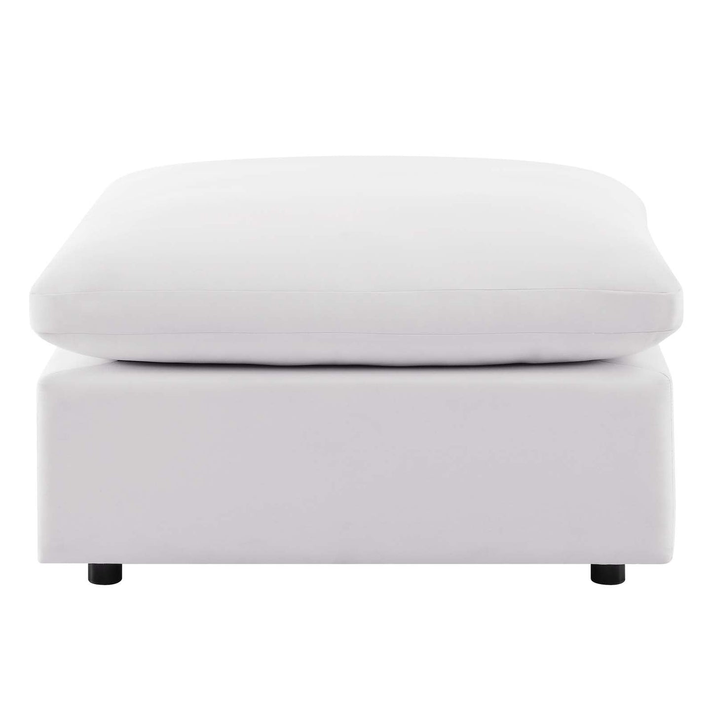 Commix Overstuffed Outdoor Patio Ottoman White EEI-4903-WHI