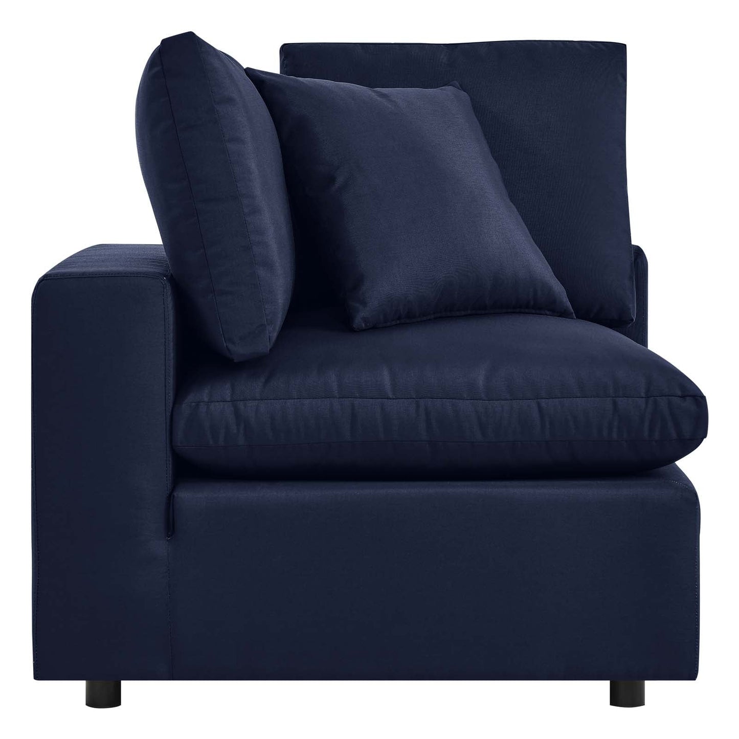 Commix Overstuffed Outdoor Patio Corner Chair Navy EEI-4904-NAV