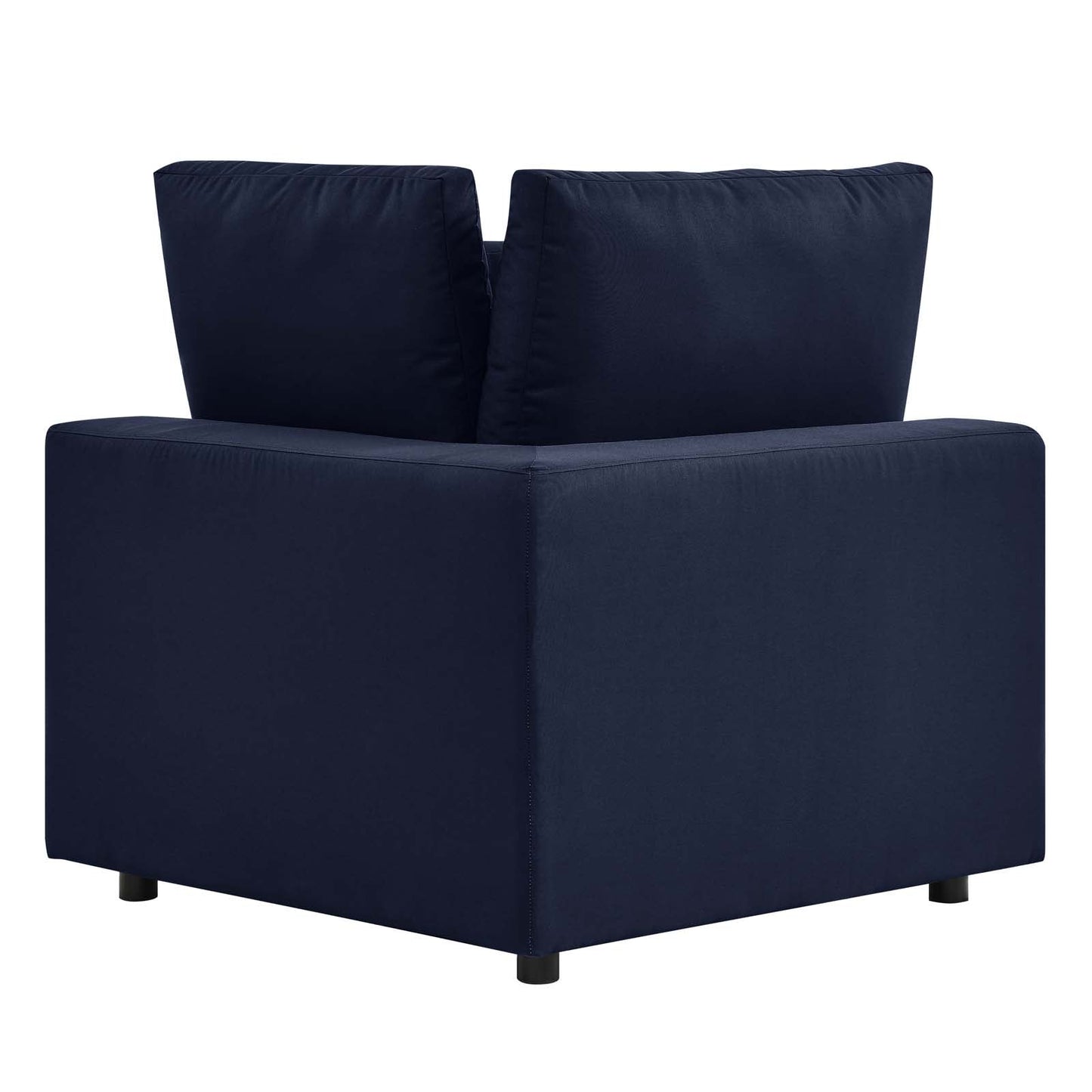 Commix Overstuffed Outdoor Patio Corner Chair Navy EEI-4904-NAV