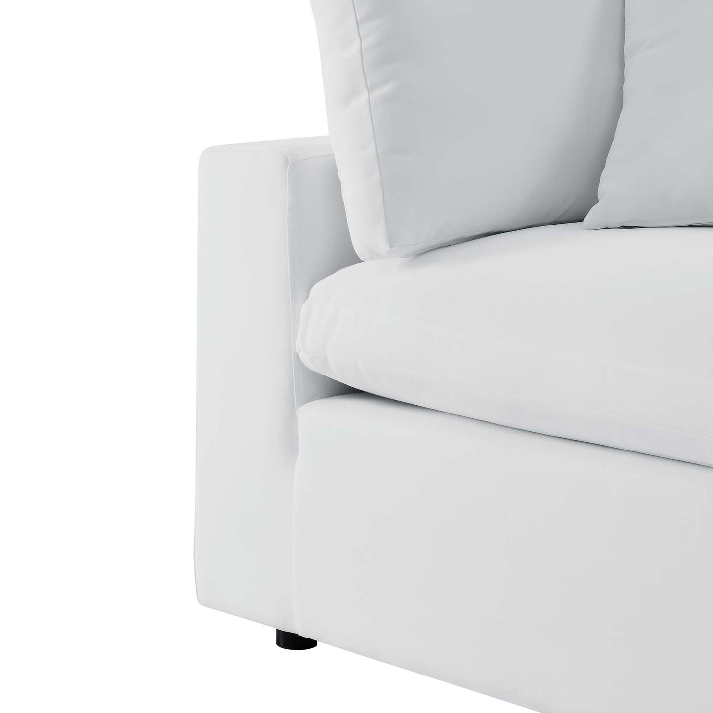 Commix Sunbrella® Outdoor Patio Armless Chair White EEI-4905-WHI