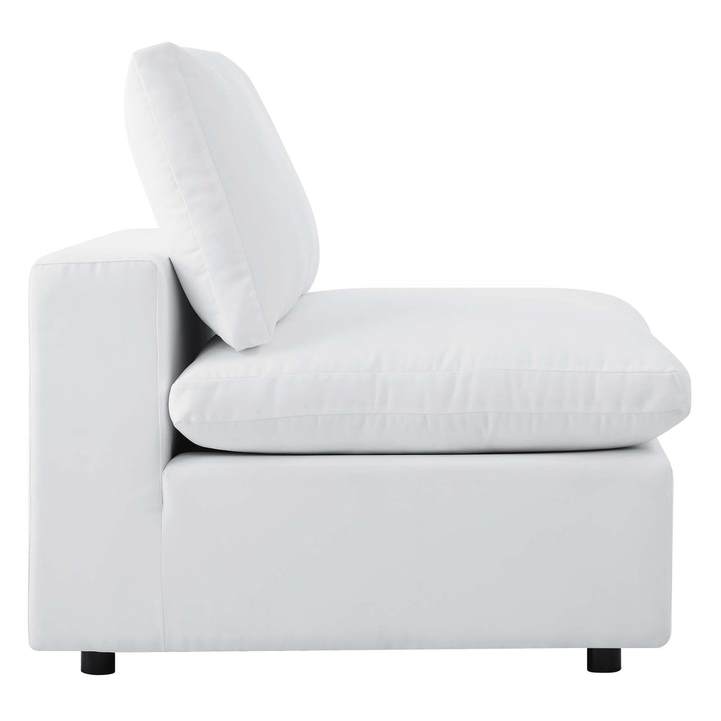 Commix Sunbrella® Outdoor Patio Armless Chair White EEI-4905-WHI