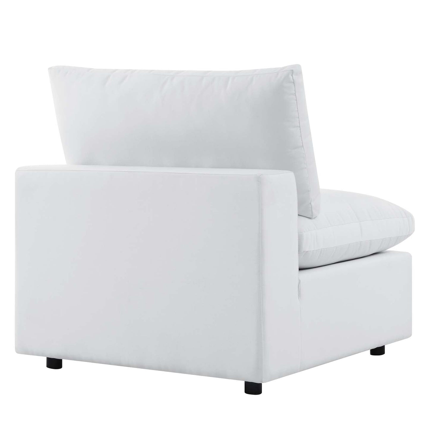 Commix Sunbrella® Outdoor Patio Armless Chair White EEI-4905-WHI