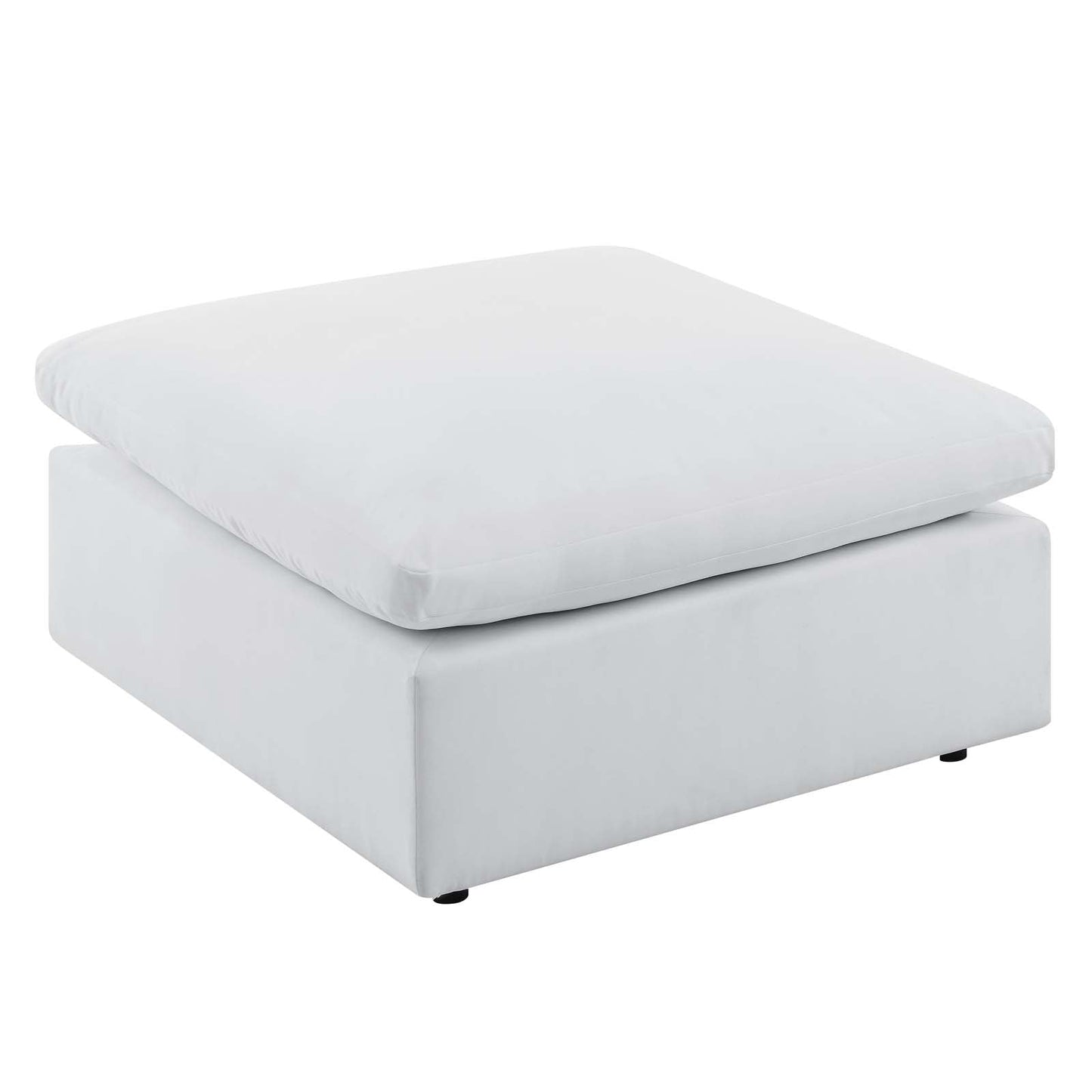 Commix Sunbrella® Outdoor Patio Ottoman White EEI-4906-WHI