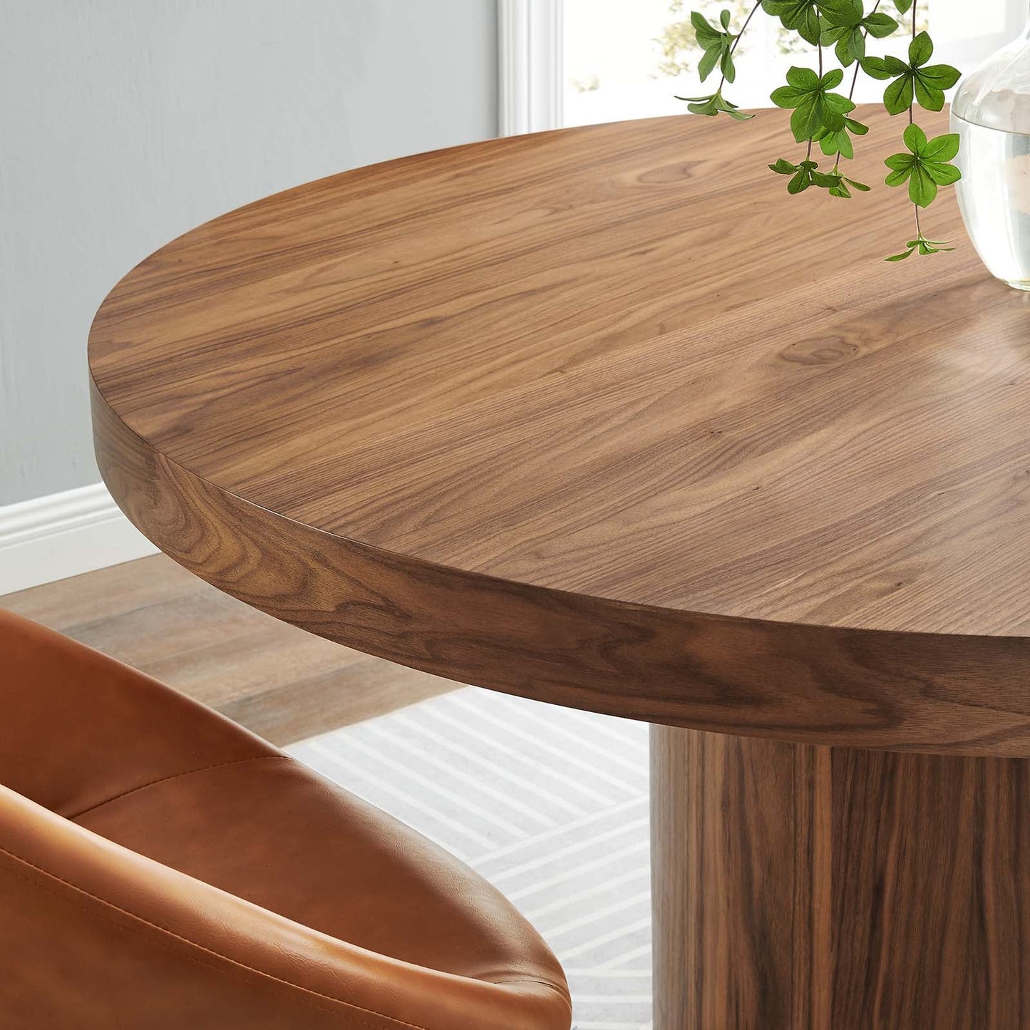 Gratify 60" Round Dining Table Walnut EEI-4911-WAL