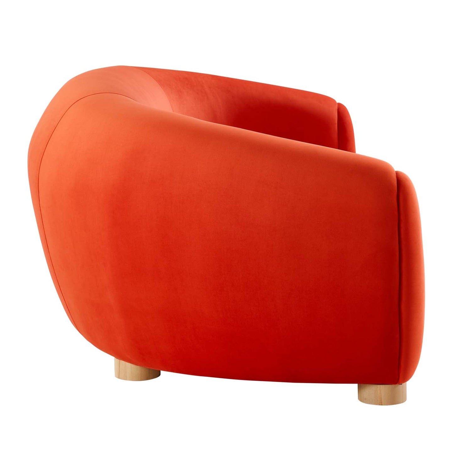 Abundant Performance Velvet Sofa Orange EEI-4970-ORA